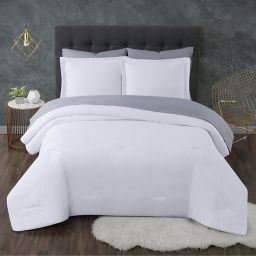 Truly Calm® Antimicrobial Seersucker 5-Piece Reversible Twin Comforter Set in White