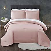Truly Calm&reg; Antimicrobial Seersucker 5-Piece Reversible Twin XL Comforter Set in Blush/White