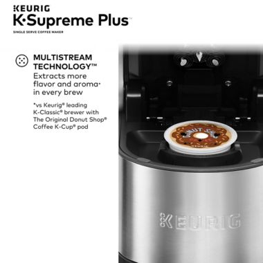 Keurig&reg; K-Supreme Plus&reg; Single Serve Coffee Maker MultiStream Technology&trade; in Stainless Steel. View a larger version of this product image.