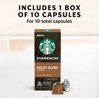Starbucks&reg; by Nespresso&reg; House Blend Coffee Capsules 10-Count. View a larger version of this product image.