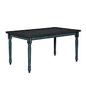Edie Dining Table in Teal Blue/Burnished Smoke