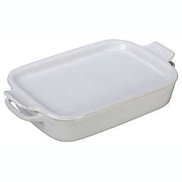Le Creuset® 2.75 qt. Rectangular Baking Dish with Platter Lid in White