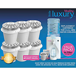 Little Luxury® 6-Pack Vitality Replacement Water Filter Cartridges in White