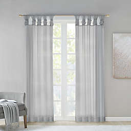 Madison Park Ceres 84-Inch Twist Tab Window Curtain Panels in Light Grey (Set of 2)