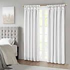 Alternate image 1 for Madison Park Emilia 95-Inch Twist Tab 100% Blackout Curtain Panel in White (Single)