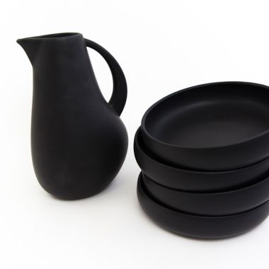Carthage.co La Marsa 5-Piece Brunch Set in Basalt. View a larger version of this product image.