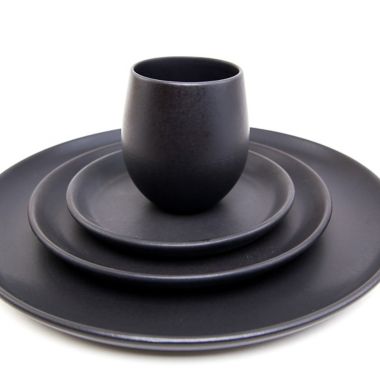Carthage.co La Marsa 4-Piece Place Setting in Basalt. View a larger version of this product image.