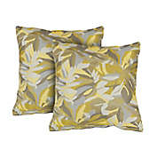 Astella 18-Inch Square Indoor/Outdoor Throw Pillows in Yellow Dewey (Set of 2)