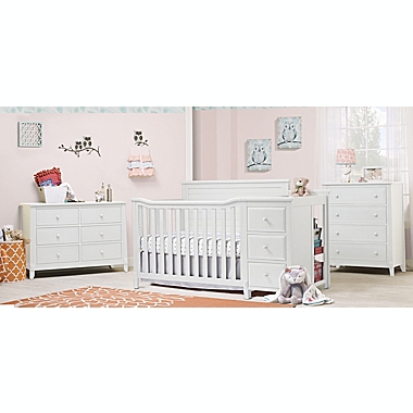 Sorelle Furniture Berkley Panel 4-in-1 Crib and Changer in White. View a larger version of this product image.