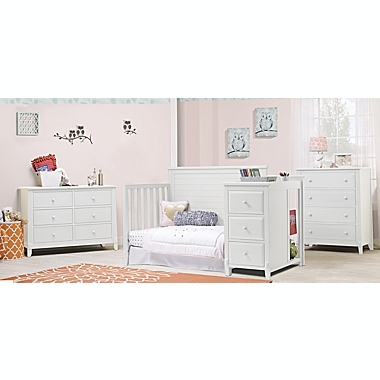Sorelle Furniture Berkley Panel 4-in-1 Crib and Changer in White. View a larger version of this product image.