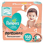 Alternate image 9 for Pampers&reg; Expressions 168-Count Fresh Bloom Scented Baby Wipes