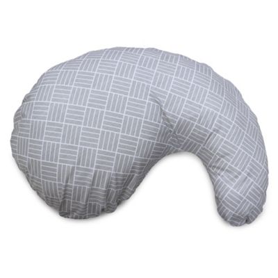 Boppy Cuddle Pillow with Gray Basket Weave Cover