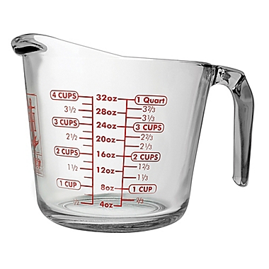 Anchor Hocking&reg; 4-Cup Measuring Cup. View a larger version of this product image.