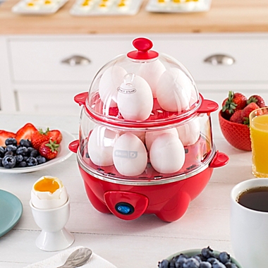 Dash&reg; Deluxe Egg Cooker in Red. View a larger version of this product image.