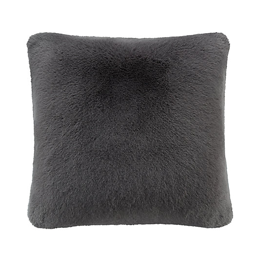 Alternate image 1 for UGG® Mammoth Square Throw Pillow in Charcoal