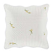 Piper &amp; Wright Sandra Quilted European Pillow Sham in White