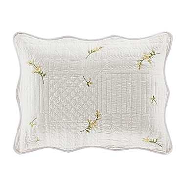 Piper &amp; Wright Sandra Quilted Standard Pillow Sham in White. View a larger version of this product image.