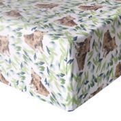 Copper Pearl Bear Fitted Crib Sheet