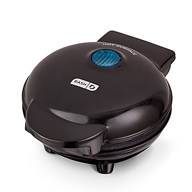 Dash&reg; Mini Waffle Maker in Black. View a larger version of this product image.