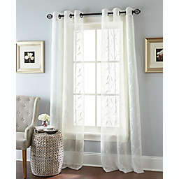 Nanshing® Jojo 84-Inch Grommet Semi Sheer Window Curtain Panels in White (Set of 2)