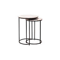 O&O by Olivia & Oliver™ 2-Piece Nesting Table Set in Marble/Gold