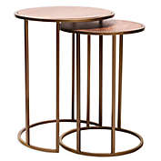 O&amp;O by Olivia &amp; Oliver&trade; 2-Piece Nesting Table Set in Walnut/Antique Brass