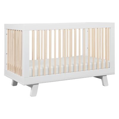 Babyletto Hudson 3-in-1 Convertible Crib in White/Washed Natural