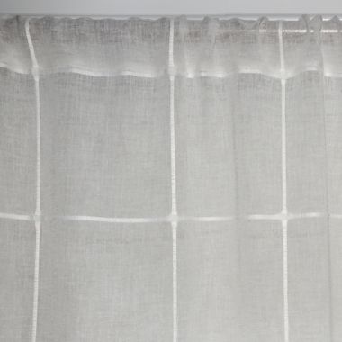 Barkley Rod Pocket Light Filtering Semi-Sheer Window Curtain Panel in White (Single). View a larger version of this product image.