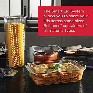 Rubbermaid&reg; Brilliance&trade; 3.2-Cup Glass Food Storage Container with Lid. View a larger version of this product image.
