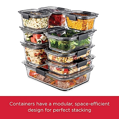Rubbermaid&reg; Brilliance&trade; 3.2-Cup Glass Food Storage Container with Lid. View a larger version of this product image.