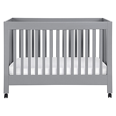 Babyletto Maki Full Size Portable Crib in Grey. View a larger version of this product image.