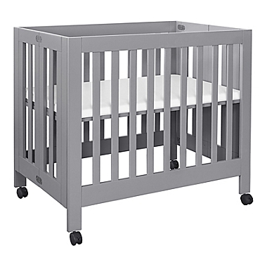 Babyletto Origami Mini Crib in Grey. View a larger version of this product image.