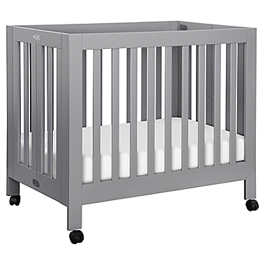 Babyletto Origami Mini Crib in Grey. View a larger version of this product image.