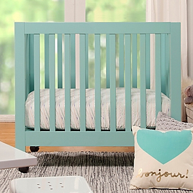 Babyletto Origami Mini Crib in Lagoon. View a larger version of this product image.