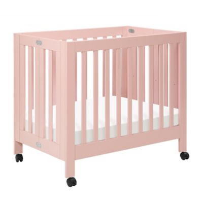 Babyletto Origami Mini Crib in Petal Pink