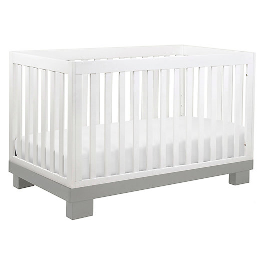 Alternate image 1 for Babyletto Modo 3-in-1 Convertible Crib in Grey and White