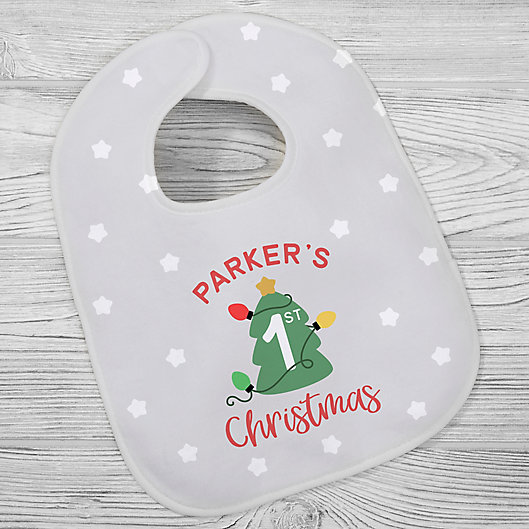 Alternate image 1 for First Christmas Baby Bib