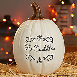 Halloween Vines Resin Pumpkin Decoration in Cream