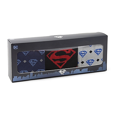 DC Comics&trade; Superman 3-Pair Socks Gift Set. View a larger version of this product image.