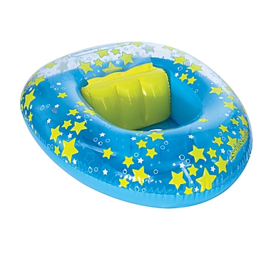 SwimSchool&reg; Stars BabyBoat&reg; with Backrest in Blue/Yellow. View a larger version of this product image.