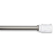 Cambria&reg; Luxe Pleated Glass Adjustable Single Curtain Rod Set