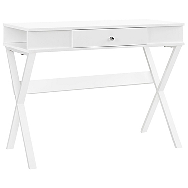 Ameriwood Carlisle Campaign Desk in White. View a larger version of this product image.