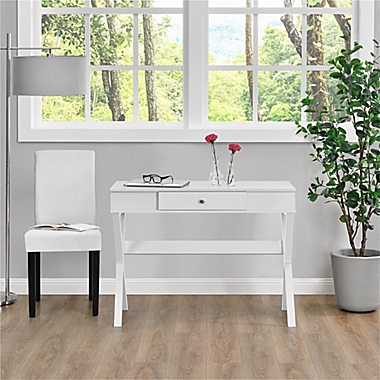 Ameriwood Carlisle Campaign Desk in White. View a larger version of this product image.