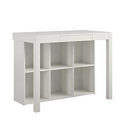 Ira Computer Desk with Cubbies, White