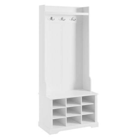 Crosley Anderson Shoe Storage Hall Tree In White Bed Bath Beyond