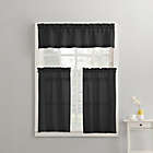 Alternate image 0 for No.918&reg; Martine 36-Inch Window Curtain Tier Pair and Valance in Black