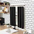 Alternate image 5 for No.918&reg; Martine 36-Inch Window Curtain Tier Pair and Valance in Black