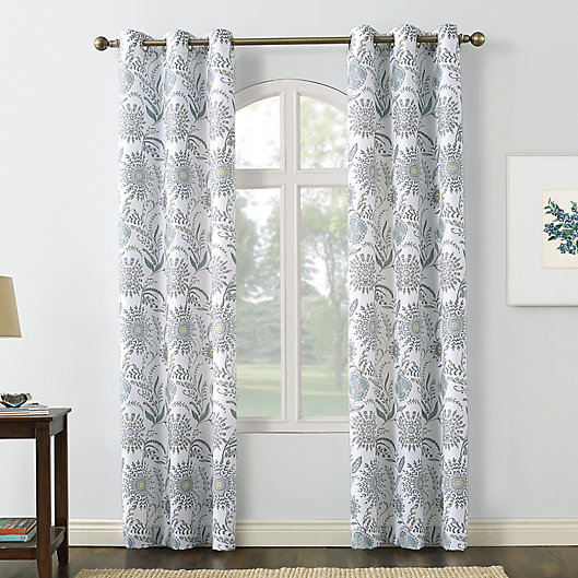 Floral White Sheer Voile Window Curtain Panel Drape Victorian Romatic Country 84 