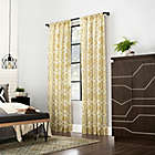 Alternate image 2 for Scott Living Sloane Trellis Print Linen Blend Sheer 63-Inch Curtain Panel in Gold (Single)