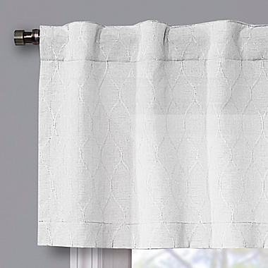 Benton Sheer Window Valance in Snow White. View a larger version of this product image.